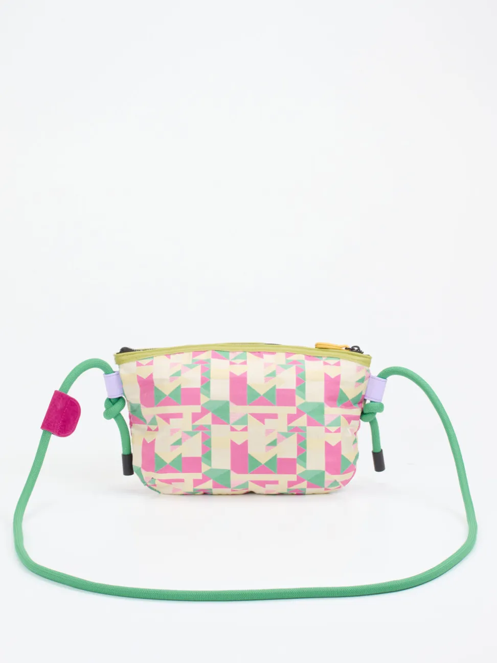 Flower Mountain – Schultertasche aus Leder in Multicolor
