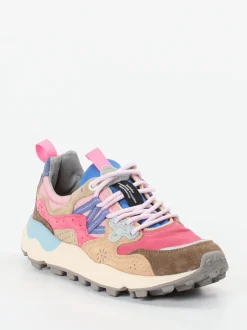 Flower Mountain – Sneaker aus Veloursleder Multicolor