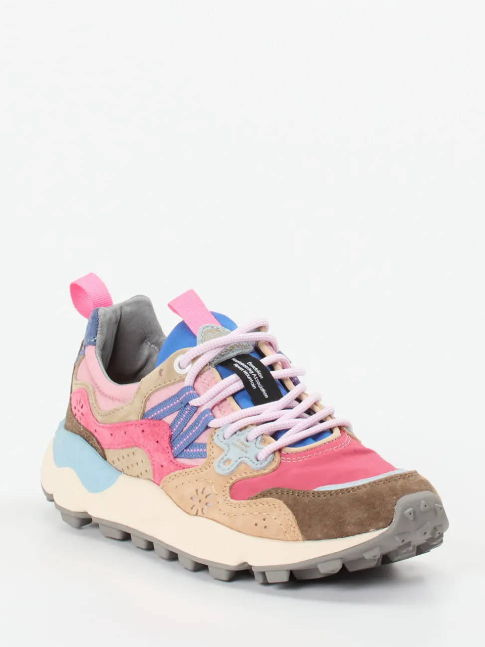 Flower Mountain – Sneaker aus Veloursleder Multicolor