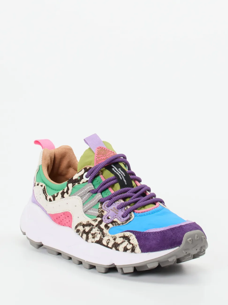 Flower Mountain – Sneaker aus Veloursleder Multicolor