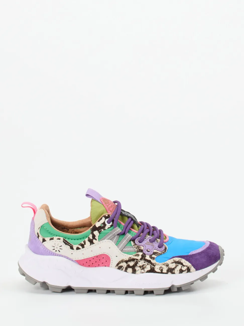 Flower Mountain – Sneaker aus Veloursleder Multicolor