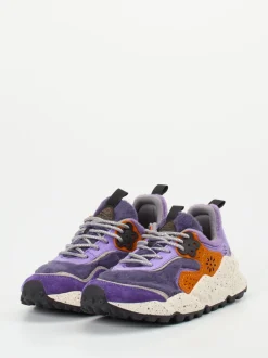 Flower Mountain – Sneaker aus Textil und Veloursleder Violett
