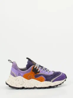 Flower Mountain – Sneaker aus Textil und Veloursleder Violett