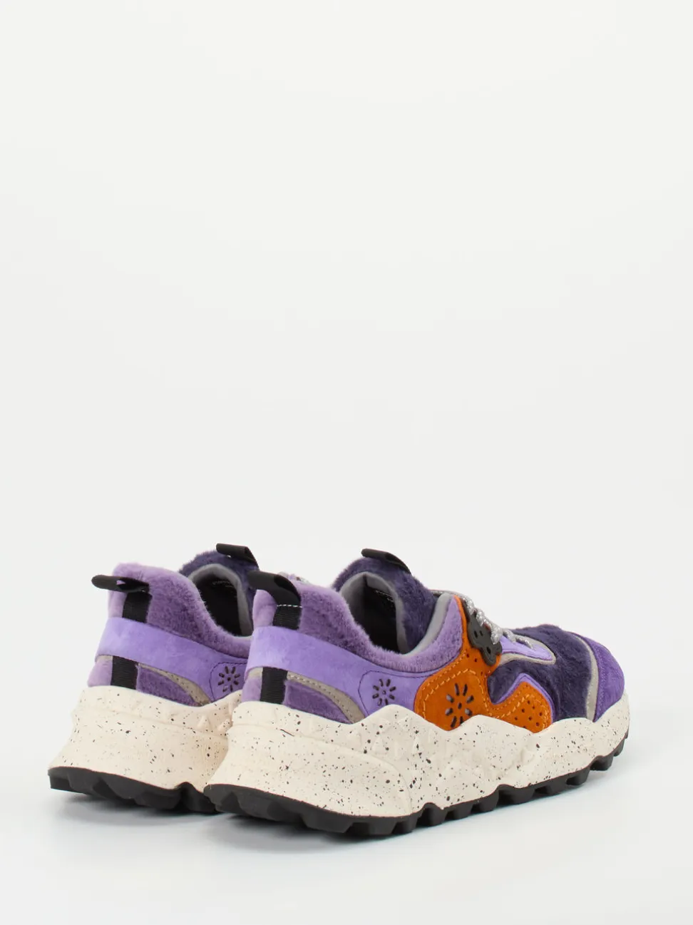 Flower Mountain – Sneaker aus Textil und Veloursleder Violett