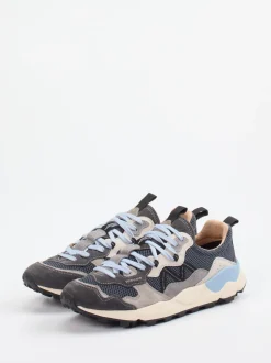 Flower Mountain – Sneaker aus Veloursleder und Mesh grau