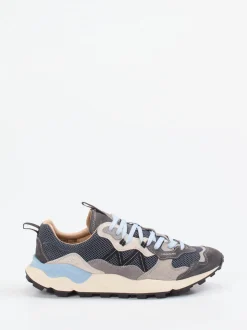 Flower Mountain – Sneaker aus Veloursleder und Mesh grau