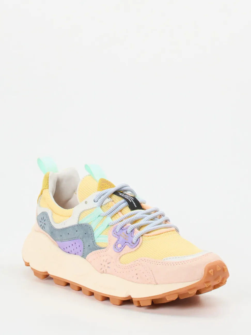 Flower Mountain – Sneaker aus Veloursleder Multicolor