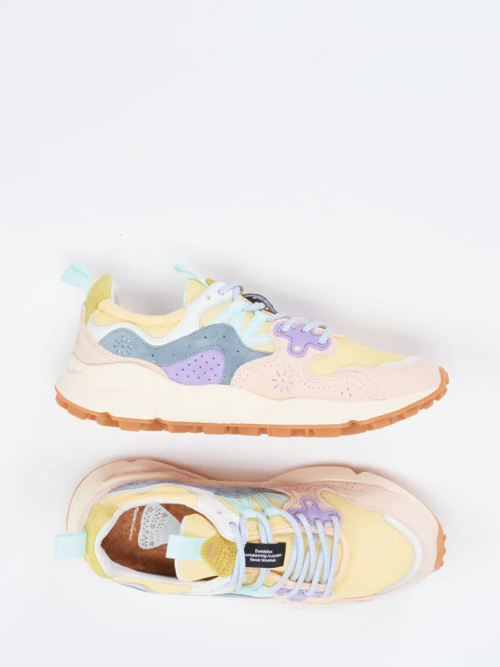 Flower Mountain – Sneaker aus Veloursleder Multicolor