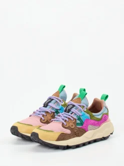 Flower Mountain – Sneaker aus Veloursleder und Textil multicolor