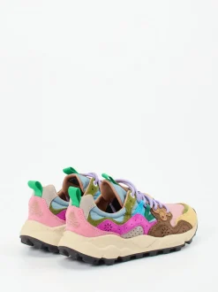 Flower Mountain – Sneaker aus Veloursleder und Textil multicolor