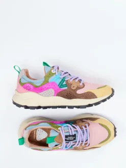 Flower Mountain – Sneaker aus Veloursleder und Textil multicolor