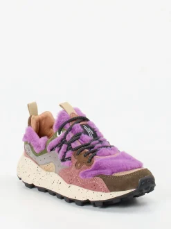Flower Mountain – Sneaker aus Veloursleder und Textil Lila