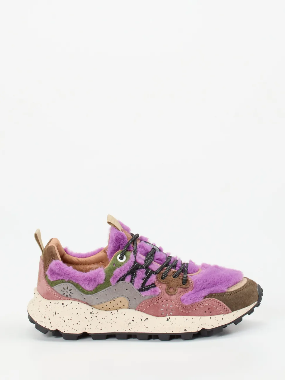 Flower Mountain – Sneaker aus Veloursleder und Textil Lila