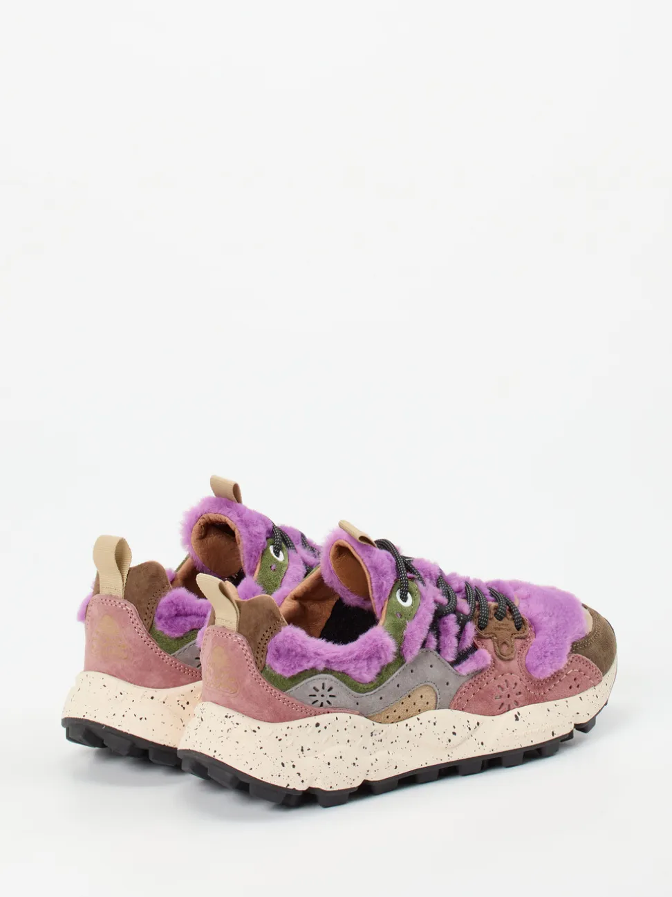 Flower Mountain – Sneaker aus Veloursleder und Textil Lila