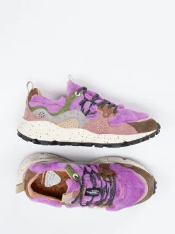 Flower Mountain – Sneaker aus Veloursleder und Textil Lila