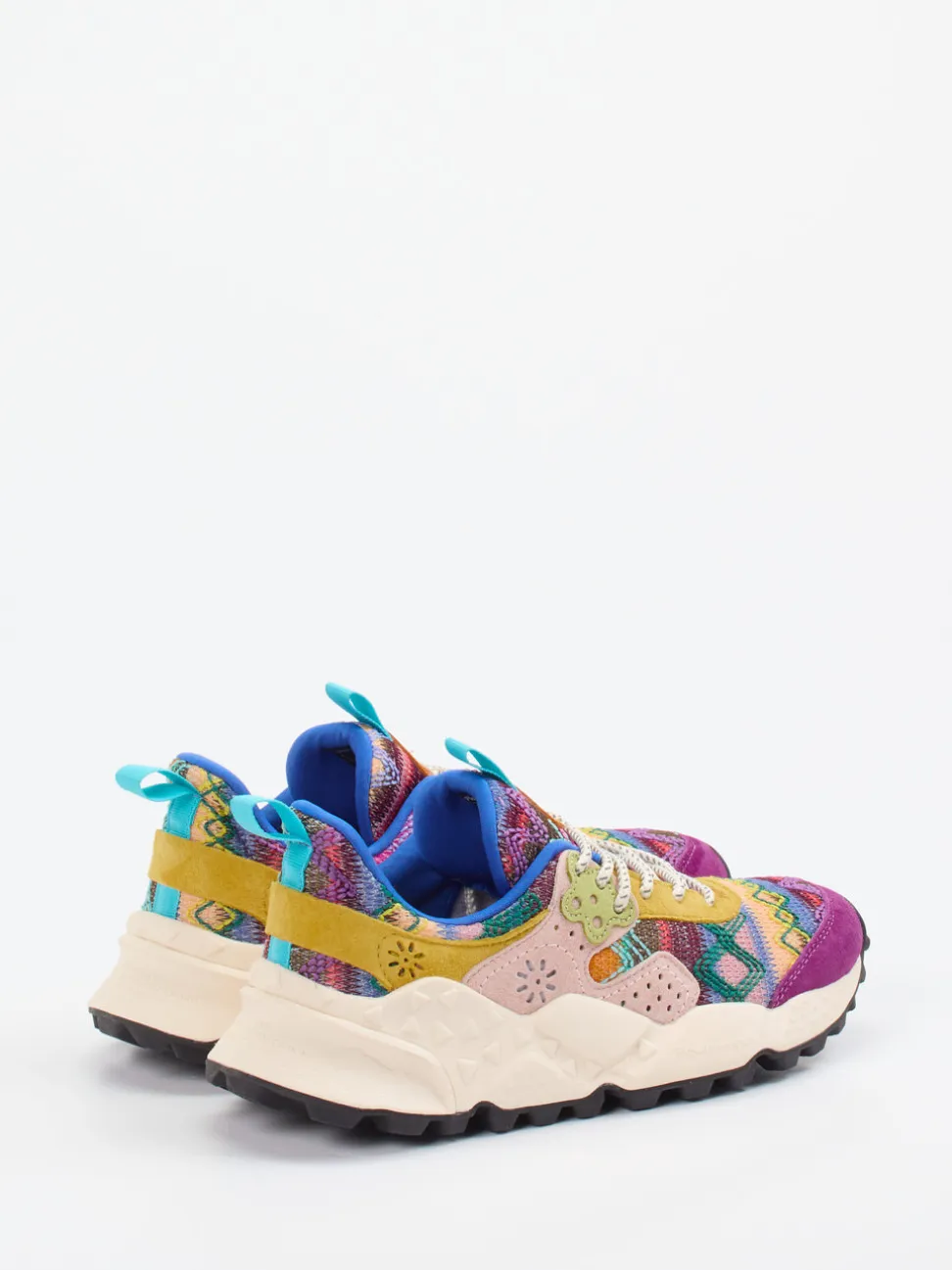 Flower Mountain – Sneaker aus Veloursleder und Textil multicolor
