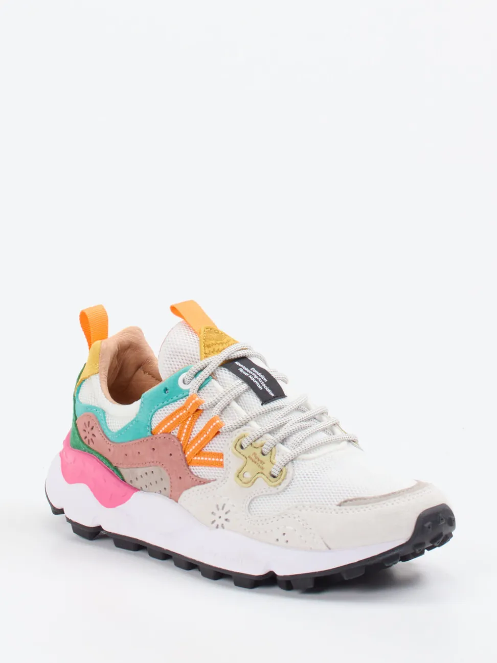 Flower Mountain – Sneaker aus Velour/Textil multicolor