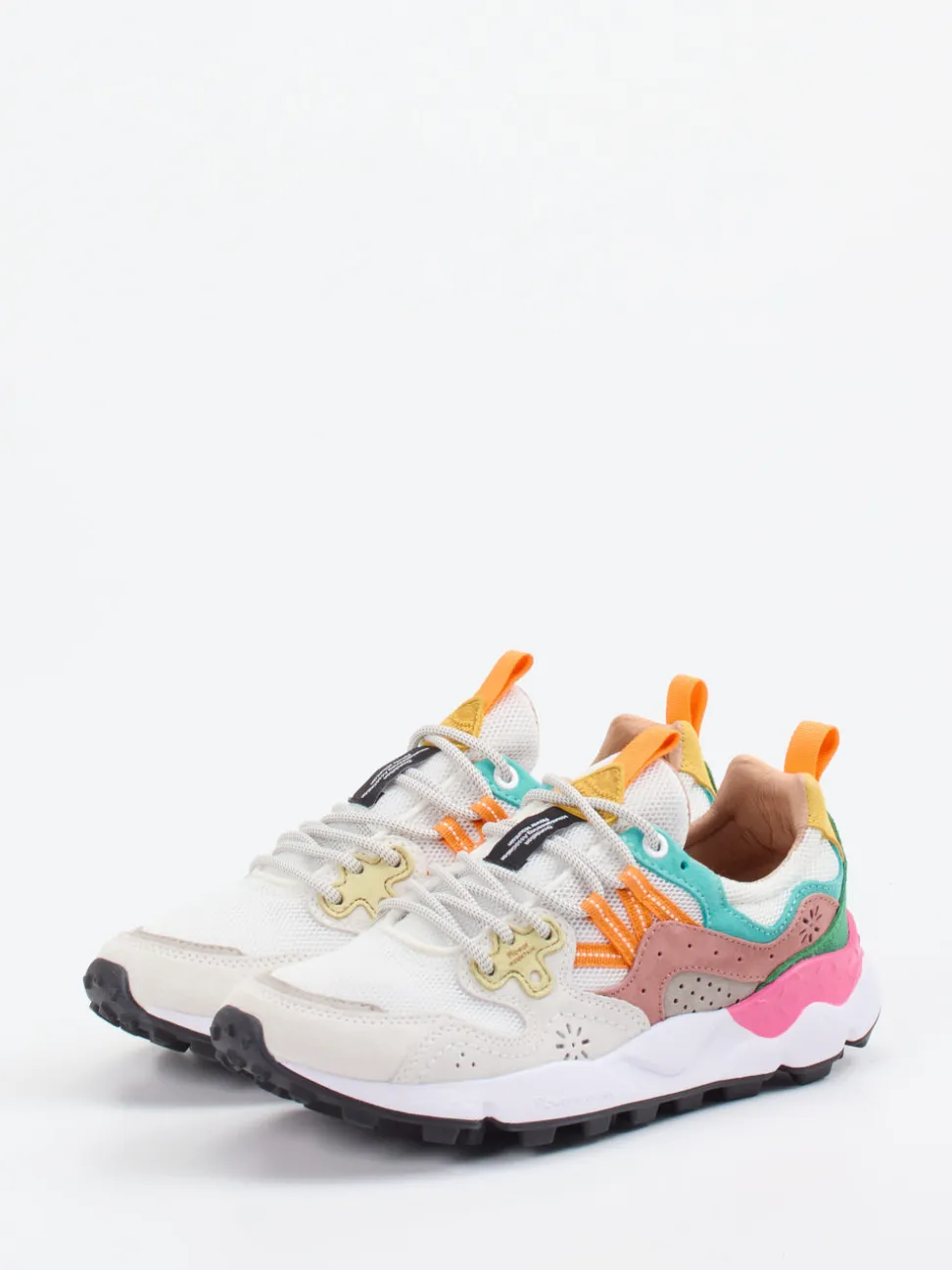 Flower Mountain – Sneaker aus Velour/Textil multicolor