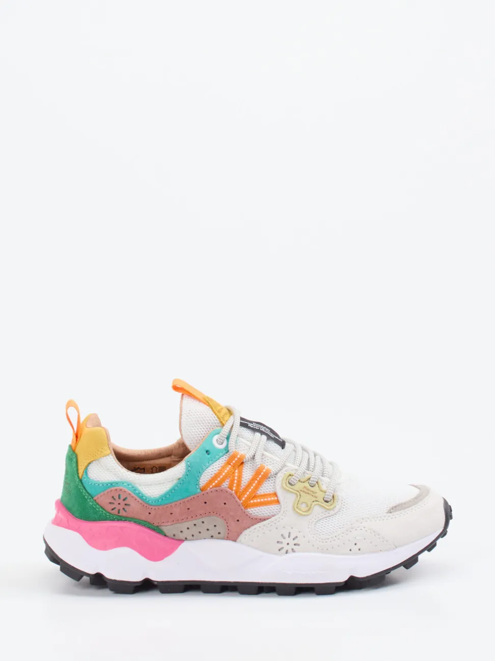 Flower Mountain – Sneaker aus Velour/Textil multicolor