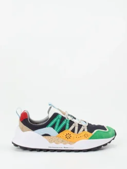 Flower Mountain – Sneaker aus Veloursleder Multicolor