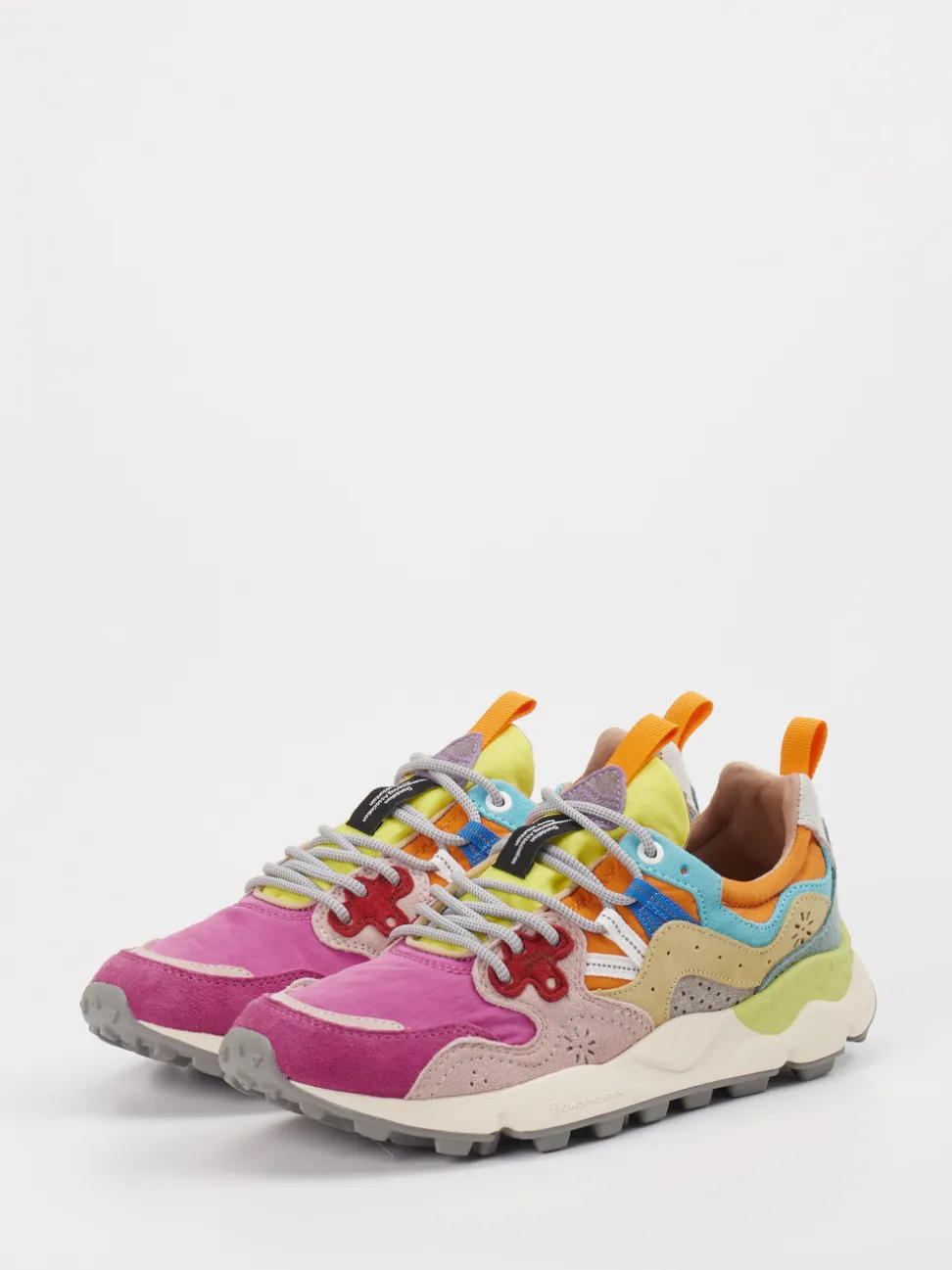 Flower Mountain – Sneaker aus Veloursleder/Textil multicolor
