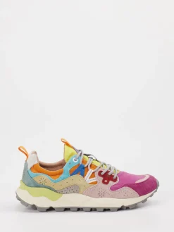 Flower Mountain – Sneaker aus Veloursleder/Textil multicolor