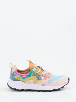 Flower Mountain – Sneaker aus Velour/Textil Multicolor
