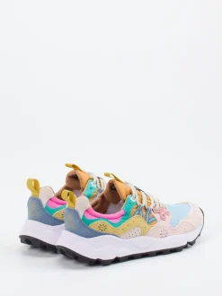 Flower Mountain – Sneaker aus Velour/Textil Multicolor