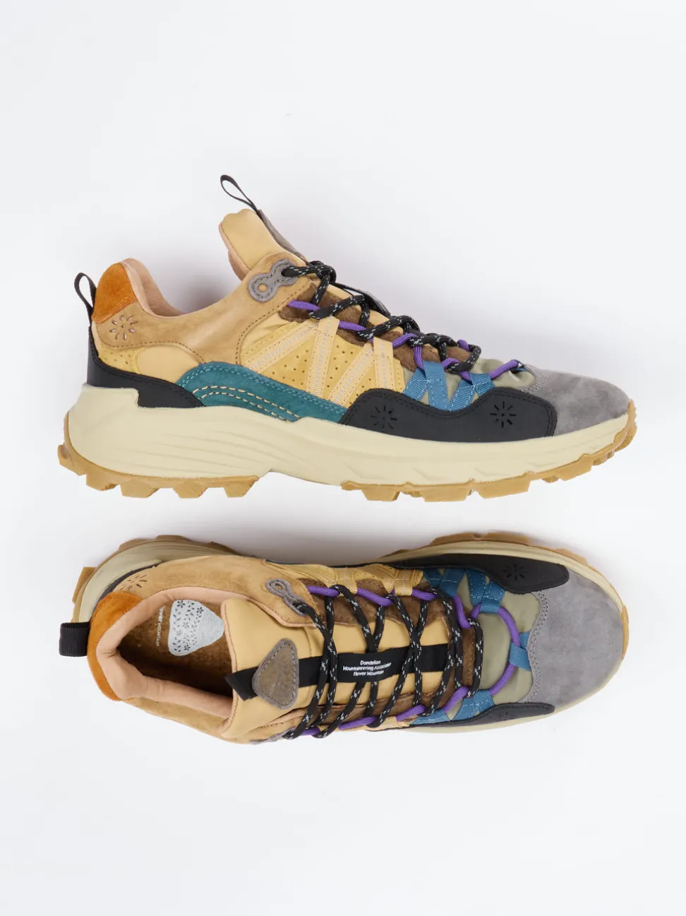Flower Mountain – Trail-Sneaker aus Veloursleder beige