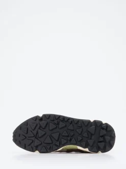 Flower Mountain – Trail-Sneaker aus Velour/Textil olivbraun