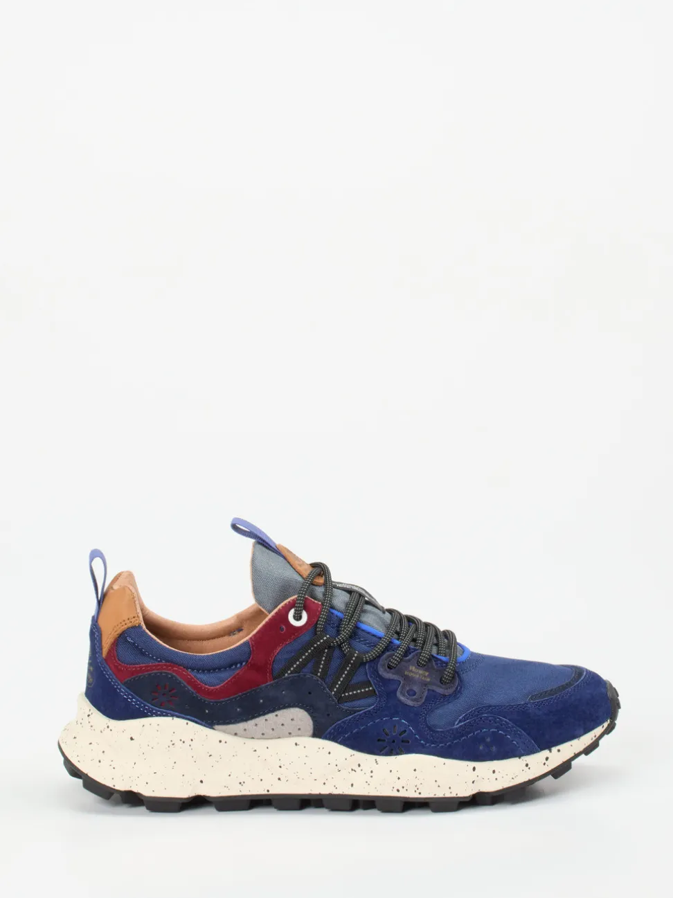 Flower Mountain – Trail-Sneaker aus Velour/Textil blau