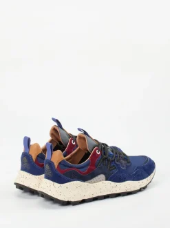 Flower Mountain – Trail-Sneaker aus Velour/Textil blau