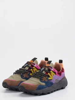Flower Mountain – Trail-Sneaker aus Veloursleder/Textil Multicolor