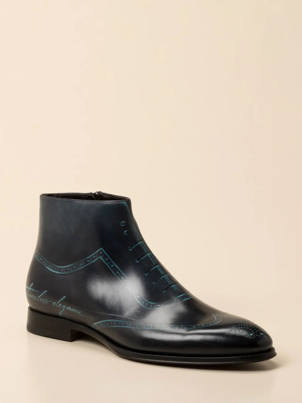 Franceschetti – Stiefelette aus Kalbleder tiefblau