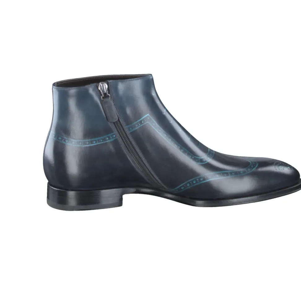 Franceschetti – Stiefelette aus Kalbleder tiefblau