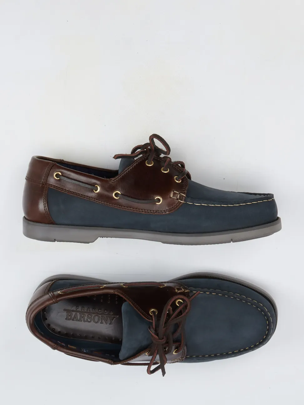 Franco Barsony – Bootsschuh aus Fettleder und Nubukleder