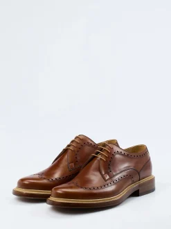 Franz Gustav – Brogue Derby aus Kalbleder cognacbraun