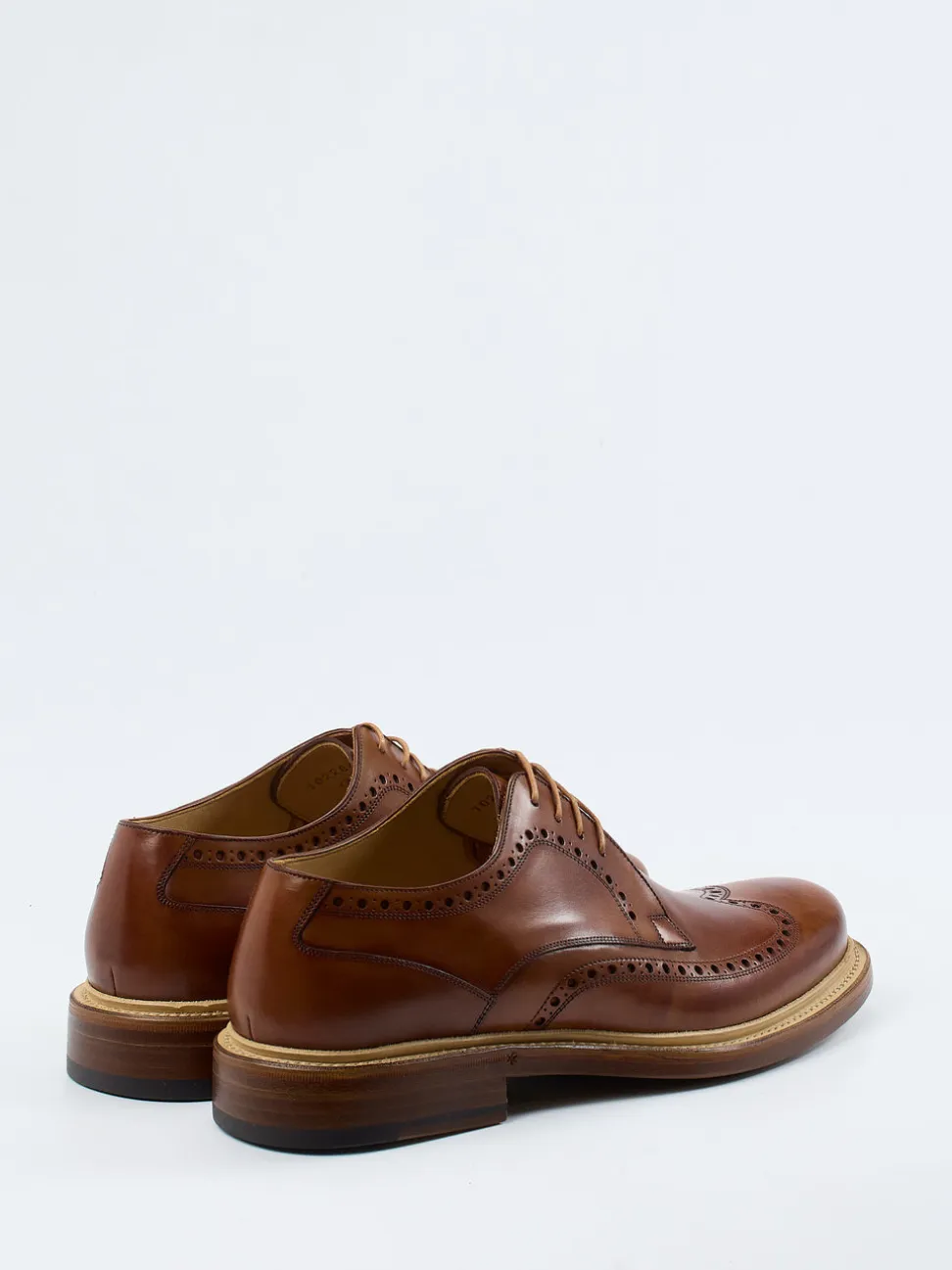 Franz Gustav – Brogue Derby aus Kalbleder cognacbraun