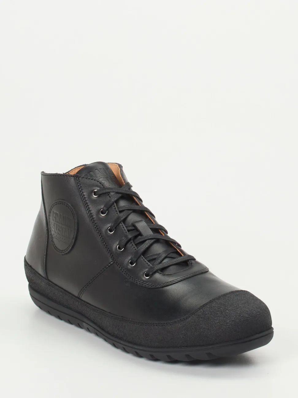 Franz Gustav – Mid-Top Sneaker aus Kalbleder schwarz