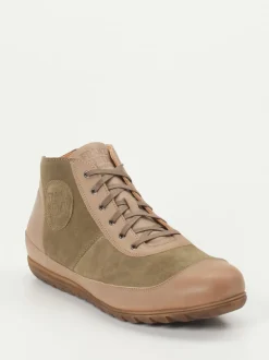 Franz Gustav – Mid-Top Sneaker aus Veloursleder taupe