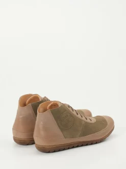 Franz Gustav – Mid-Top Sneaker aus Veloursleder taupe