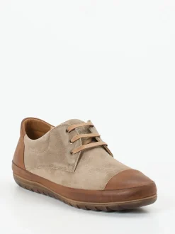 Franz Gustav – Schnürschuh aus Veloursleder taupe