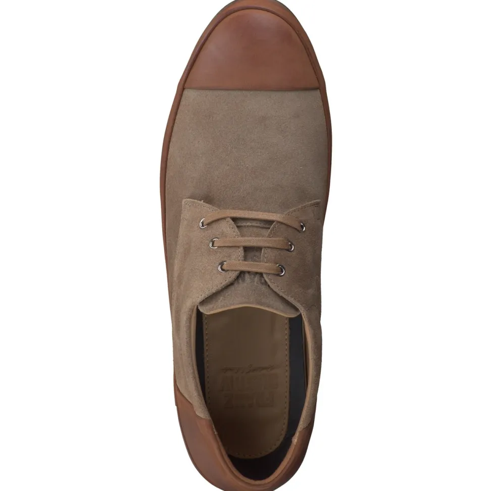 Franz Gustav – Schnürschuh aus Veloursleder taupe