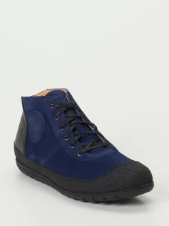 Franz Gustav – Schnürschuh aus Veloursleder Tiefblau