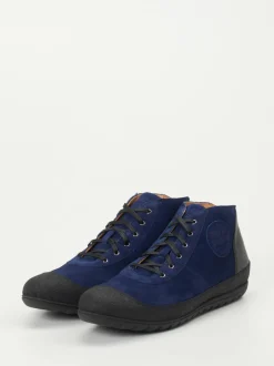 Franz Gustav – Schnürschuh aus Veloursleder Tiefblau
