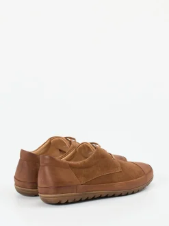 Franz Gustav – Schnürschuh aus Veloursleder cognacbraun