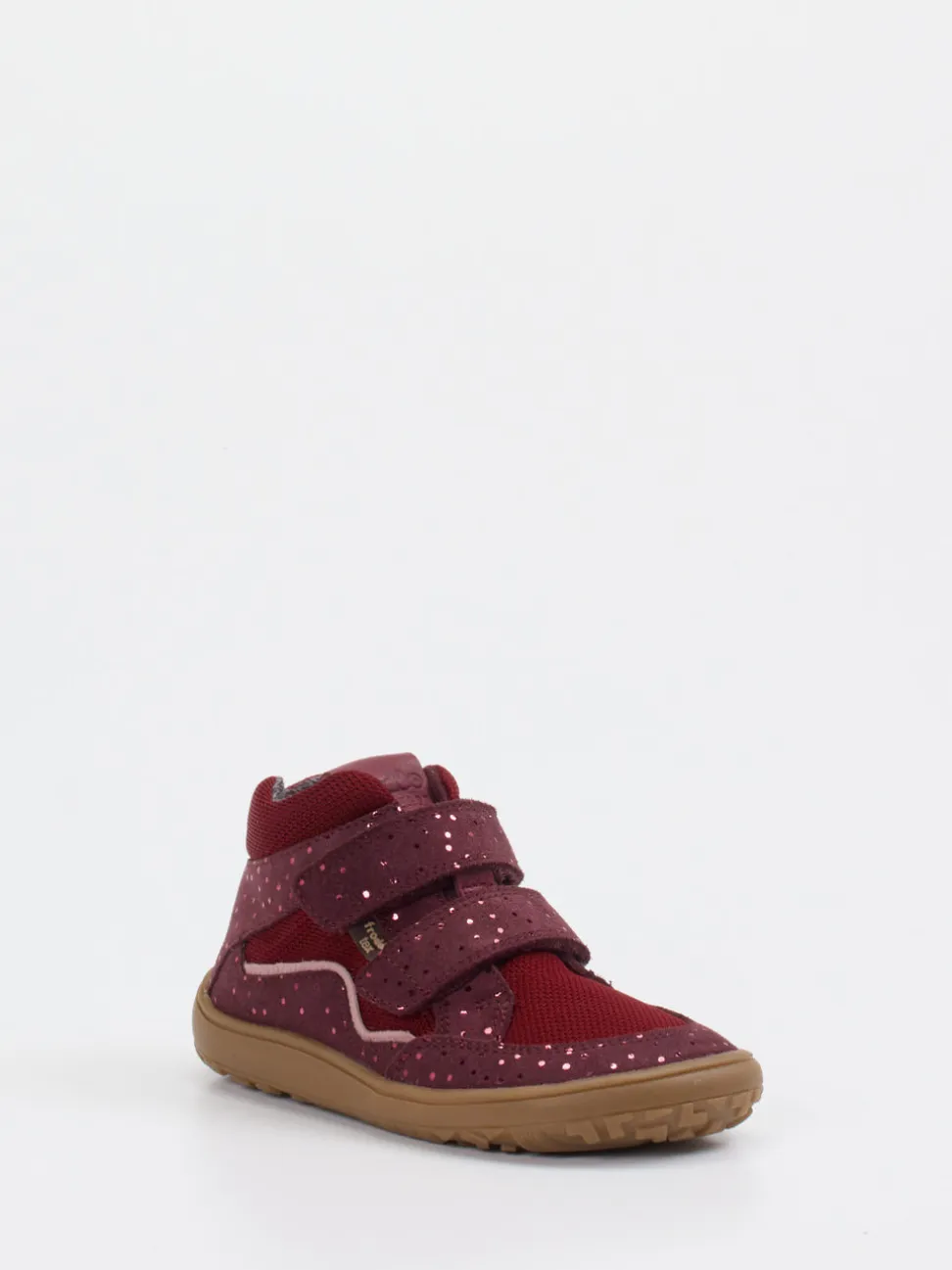 Froddo – Barfuß-Sneaker aus geprägtem Leder bordeaux