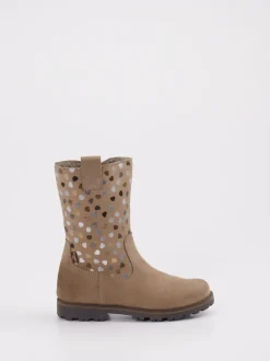 Froddo – Kinderstiefel aus geprägtem Leder sandbeige