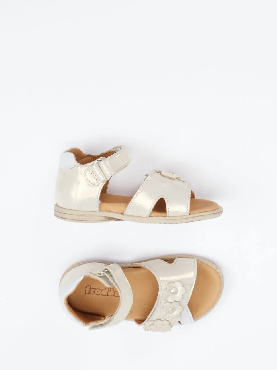 Froddo – Klettsandale aus Metallicleder goldfarben