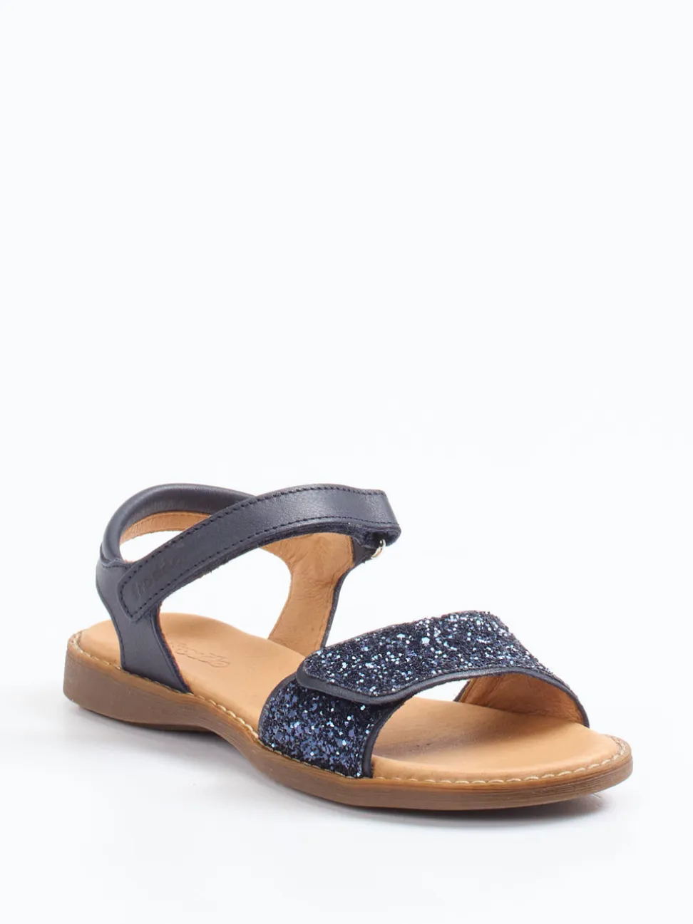 Froddo – Klettsandale aus Metallic mit Glitter dunkelblau